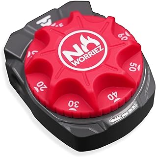 NO WORRIEZ Safety Auto Shut-Off Gas Timer for Propane & Natural Gas | Outdoor Grill, Fire Pit, Pizza Oven | – 100,000 BTU 1/2" NPT, Patent Pending