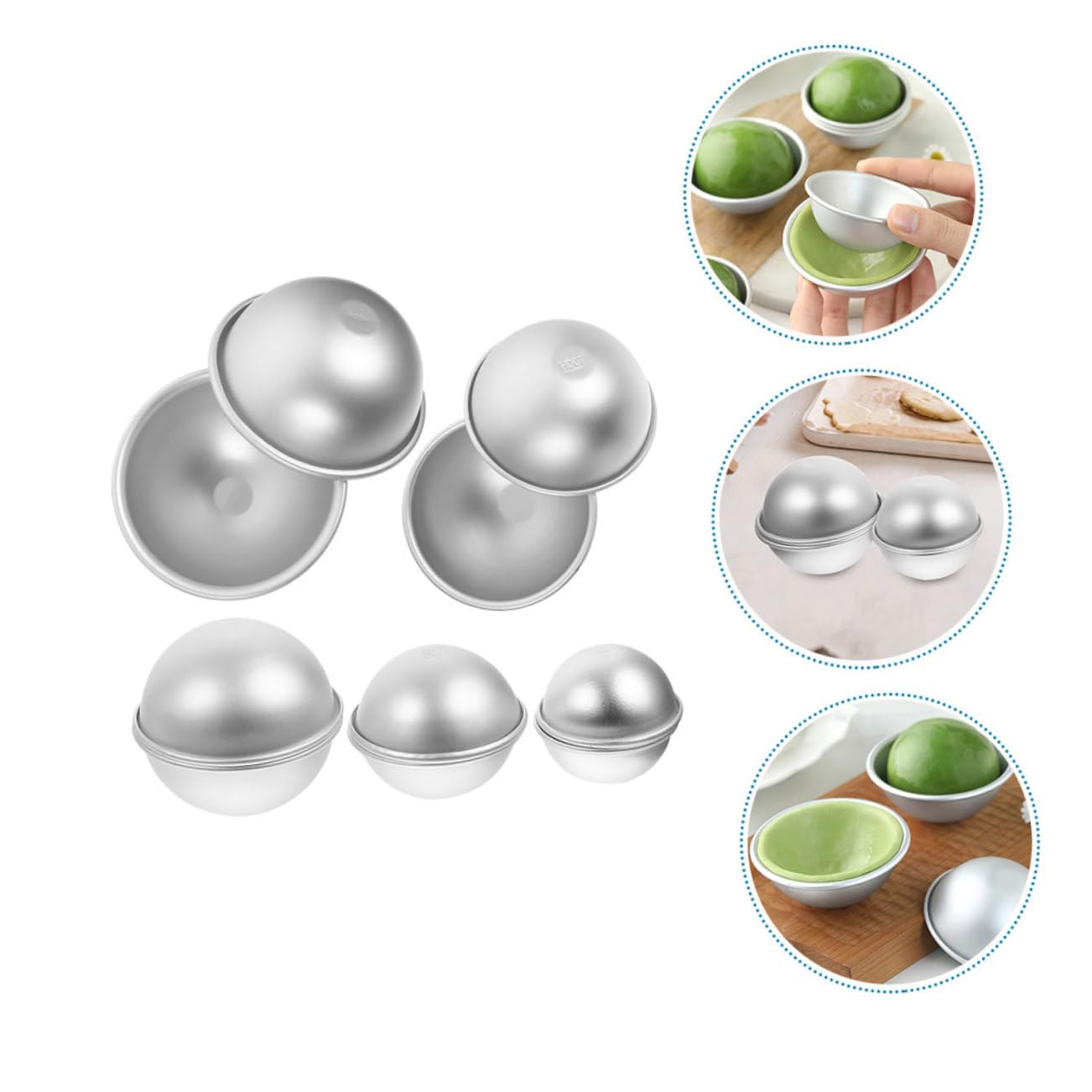 2 Set Stampo Per Dolci Multi Forma Palla Per Creazioni Artigianali Facile Da E Riutilizzabile O Pasticcerie 5 Paia*2