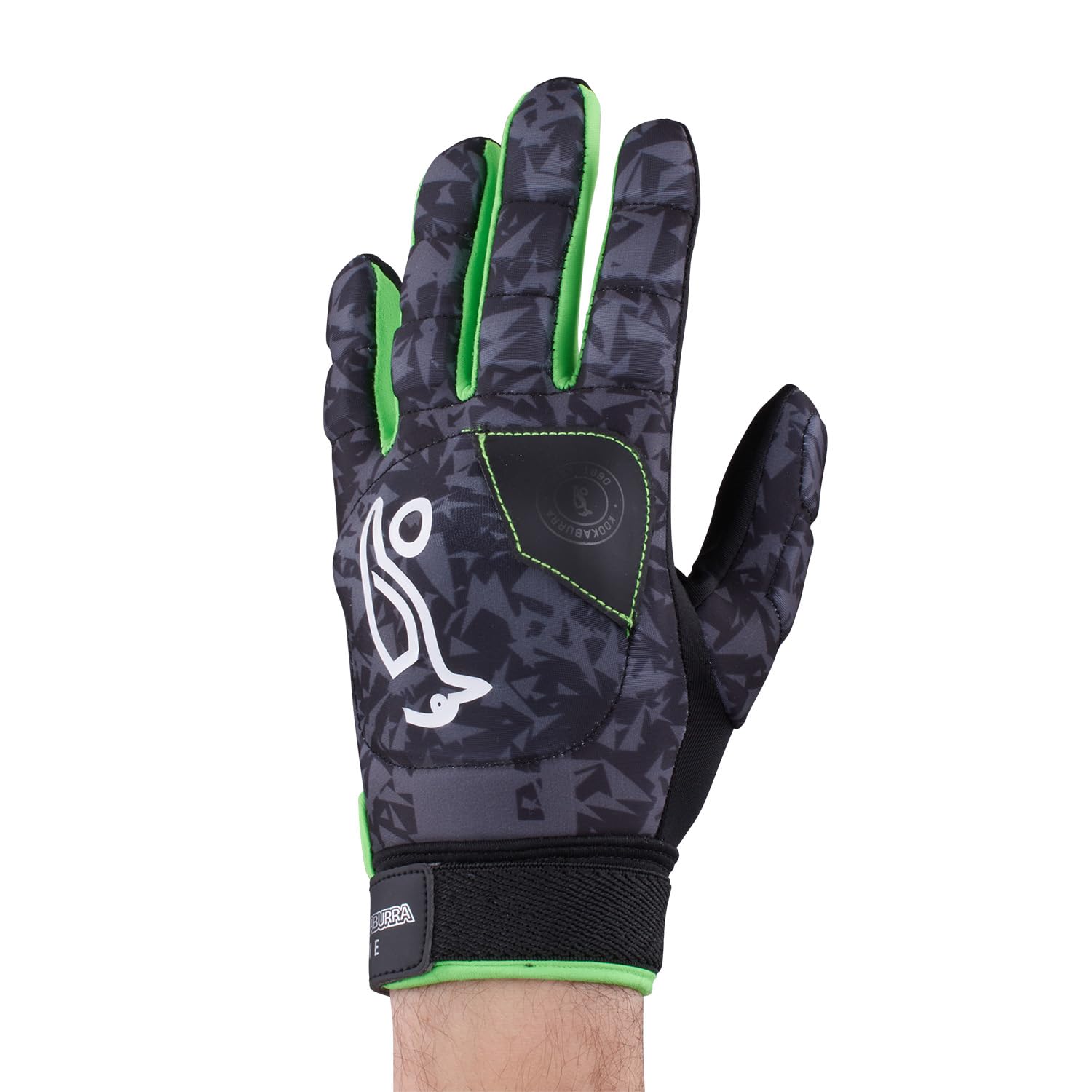KOOKABURRA Clone - Guante de Hockey - Protección Ligera, Agarre de Palma de Goma, Gris/Lima