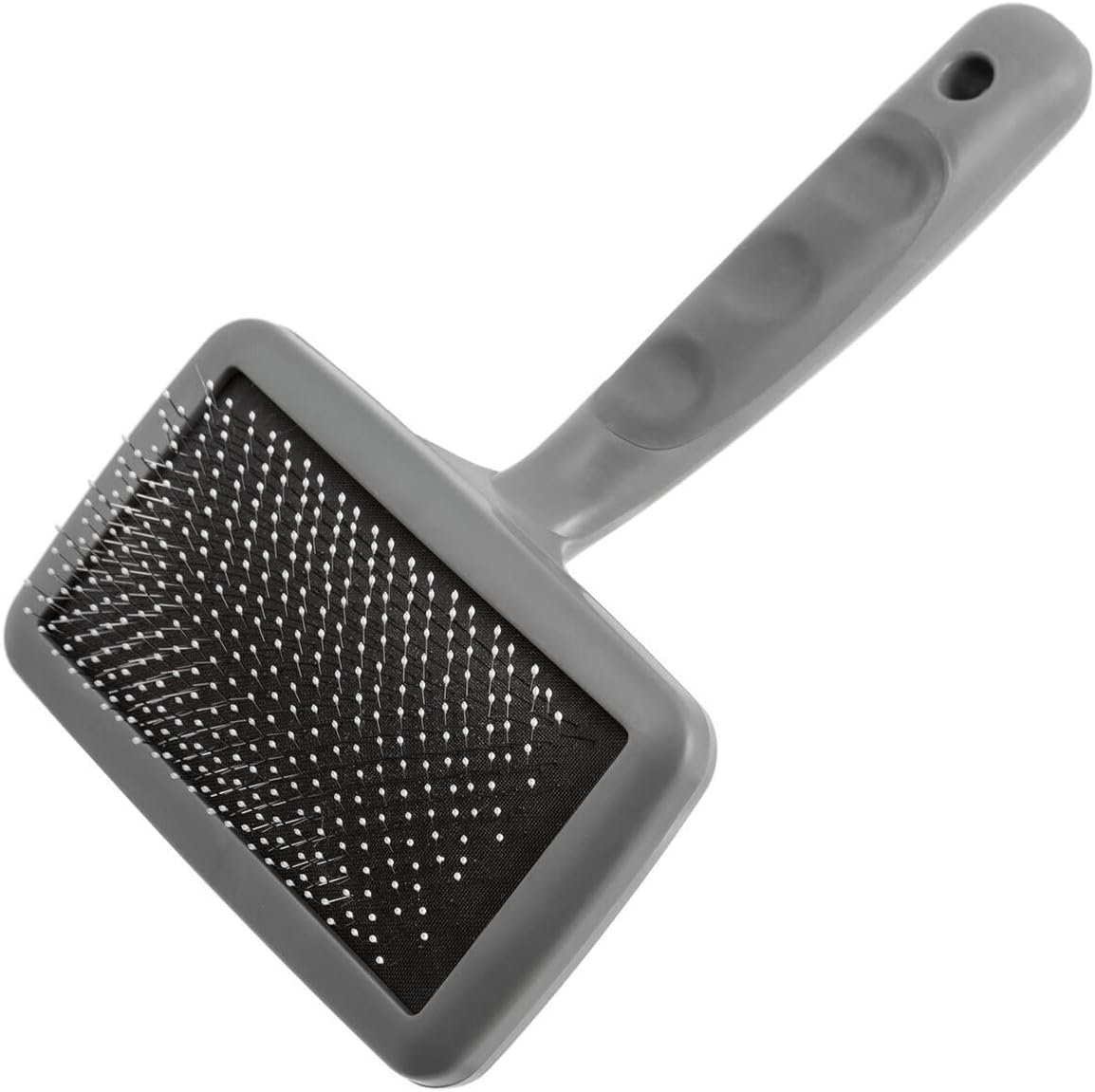 FurrishBall Pin Dog Slicker Brush (M) (Silver/Black)