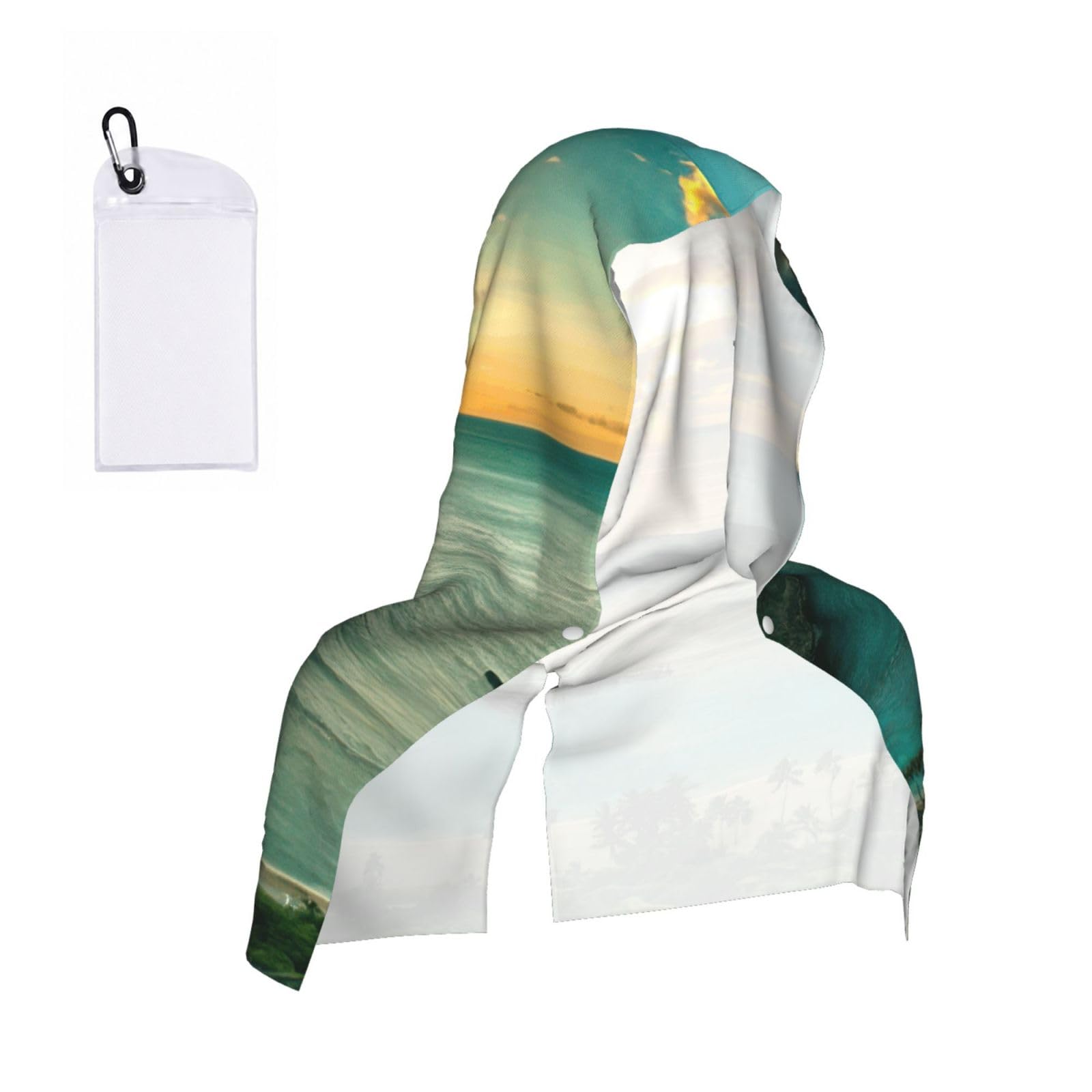 ZYJHYY Sunrise Over Hanauma Bay Oahu Hawaii Print Unisex Swimming Towel Practical Camping Towel Skin-Friendly Cooling Towel For Workout Training