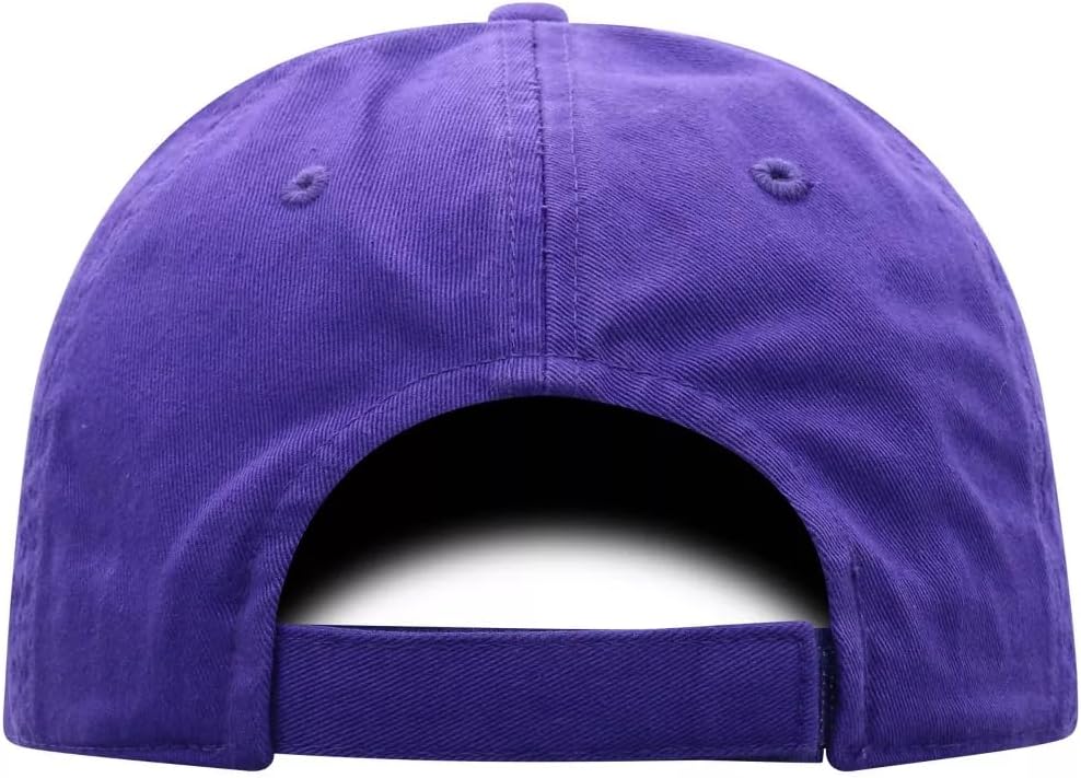 Officially Licensed LSU University Classic Edition Hat Adjustable Relaxed Fit Tigers Team Logo Embroidered Cap (Purple)