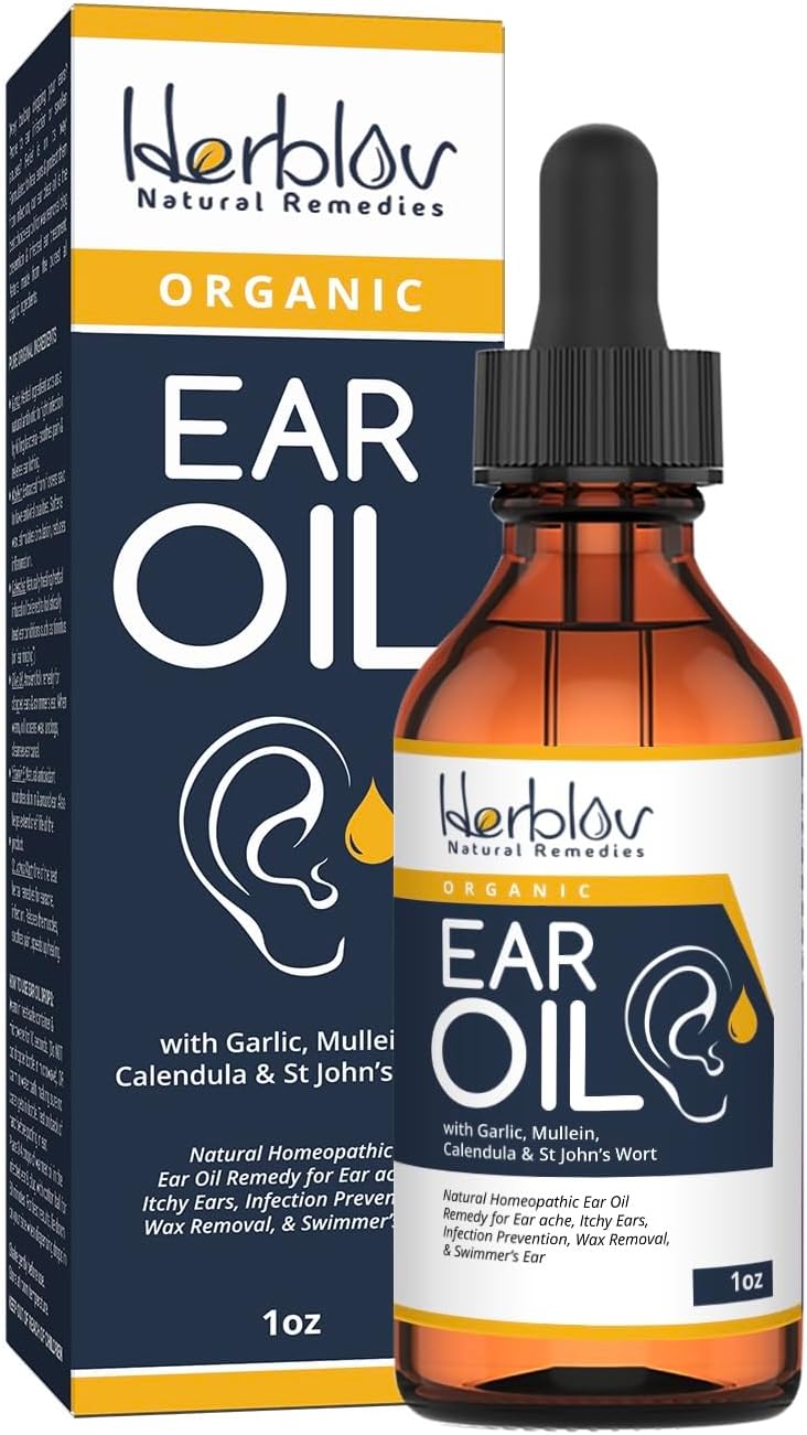 Organic Ear Oil for Ear Infections Natural Eardrops for