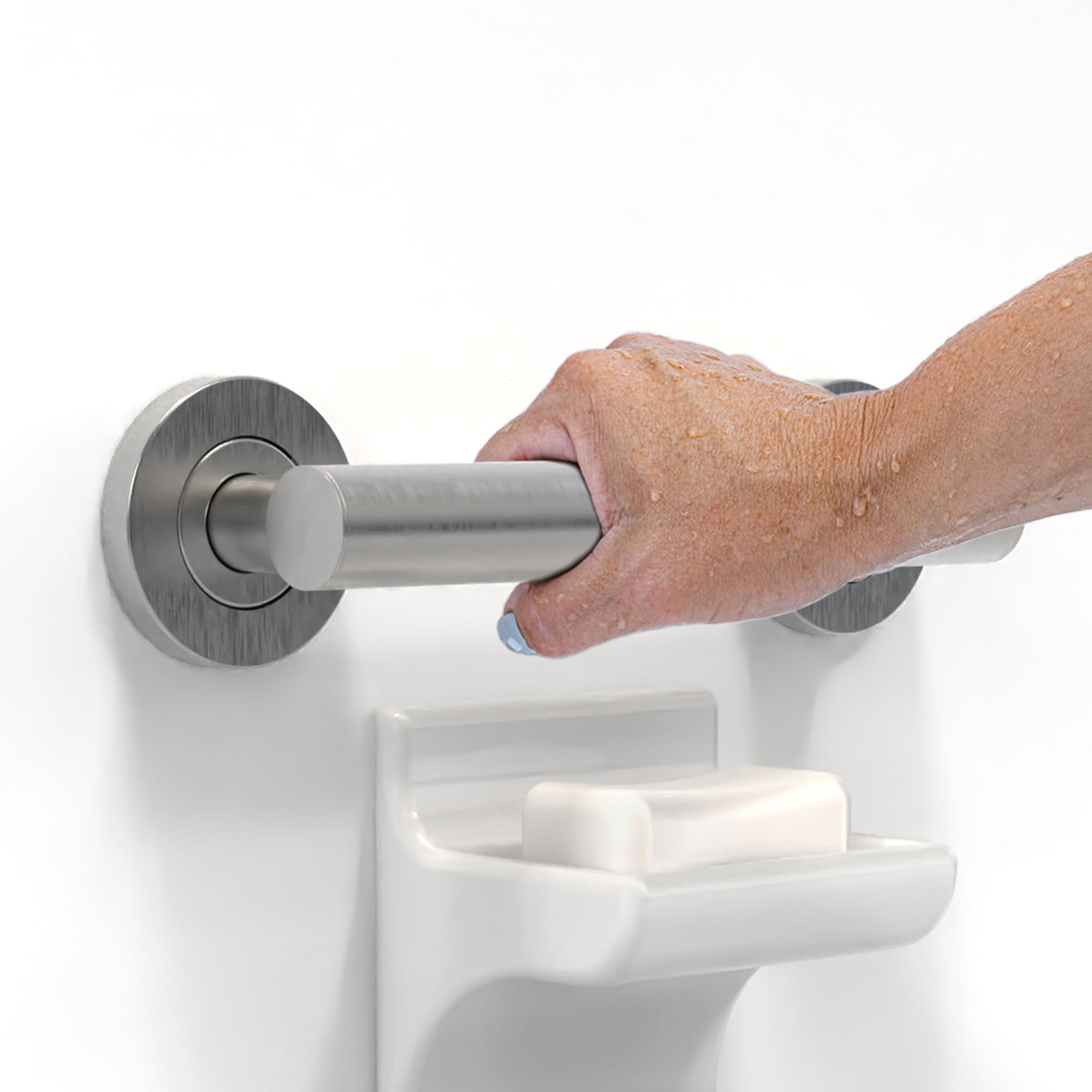 AquaChase Brushed Nickel Grab Bar