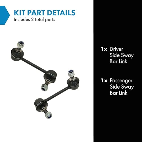 Miniatura 2 de Par de eslabones de extremo estabilizador izquierdo y derecho compatible con sonda Miata MX-6 Protege