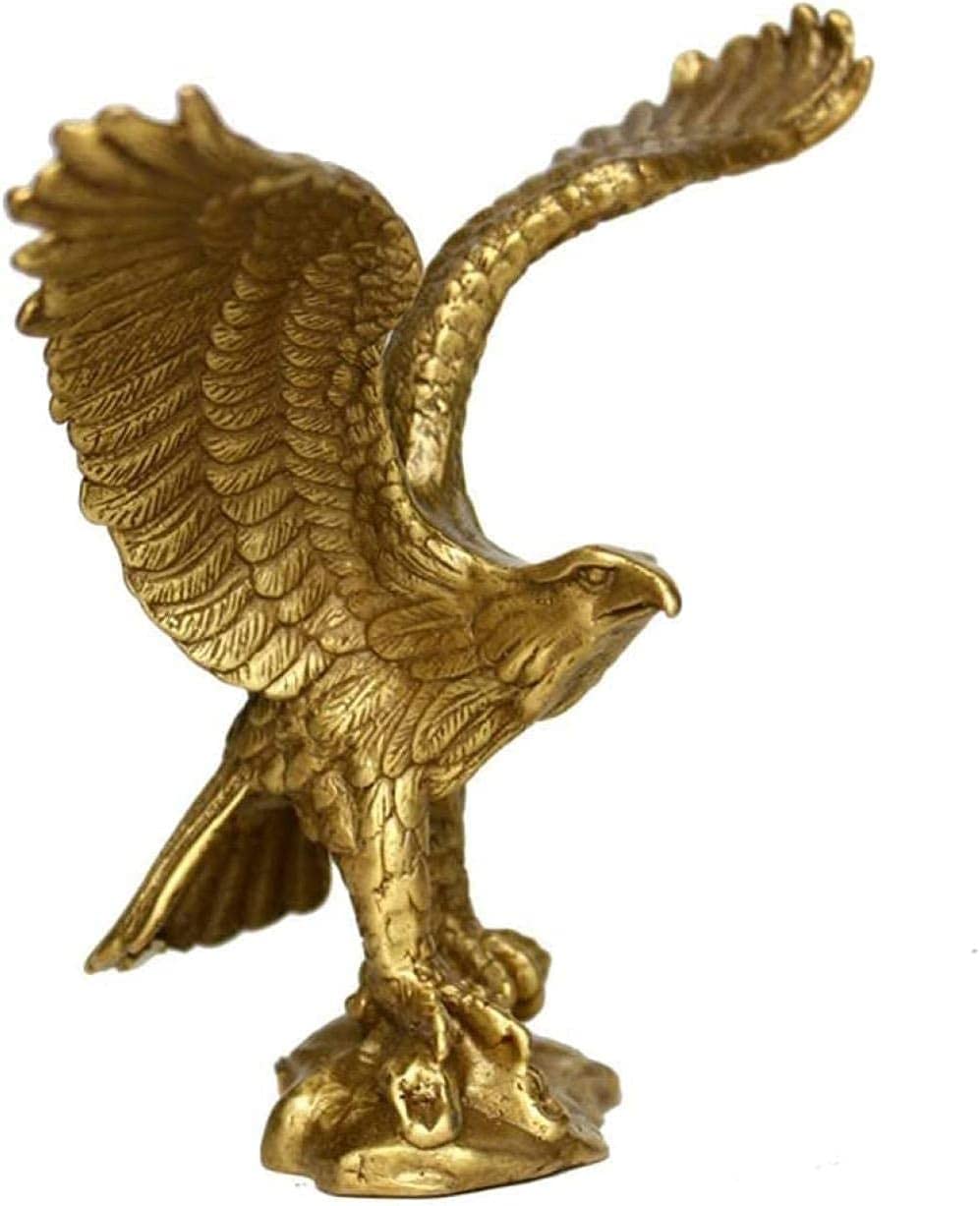 Ornaments And Accessories Brass Statue Indoor 4.5 Inch Bronze Eagle Statue,Home Decor Animal Eagle Sculpture Bird Metal Office Art Ornament Crafts Business Brass Eag