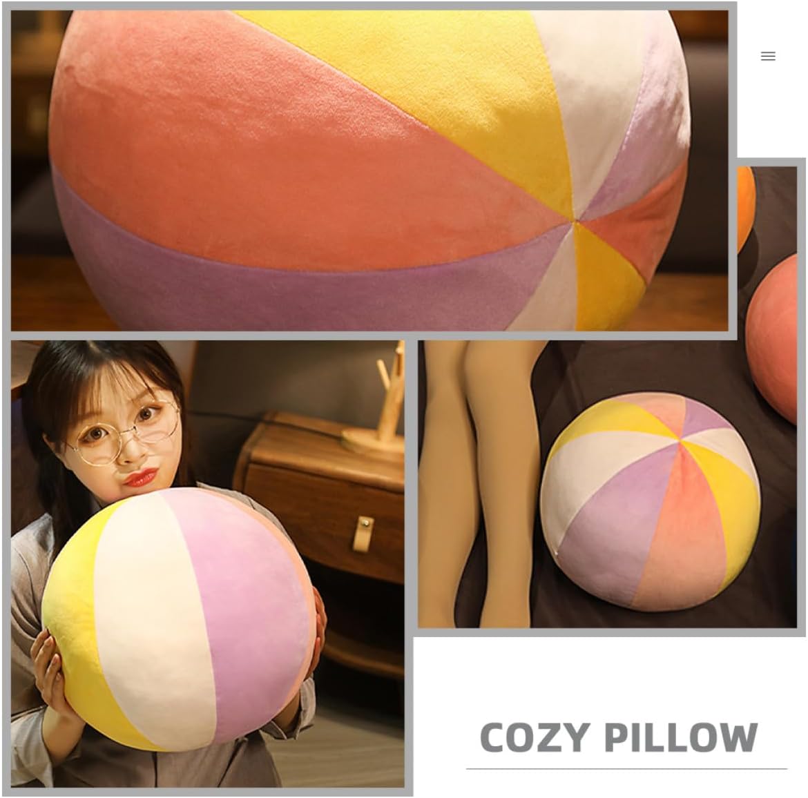 Plush Ball Throw Pillow 30cm Spherical Cushion Soft Decorative Round Pillow for Sofa Bed Home Décor Cozy Plush Sphere Cushion for Daily Use