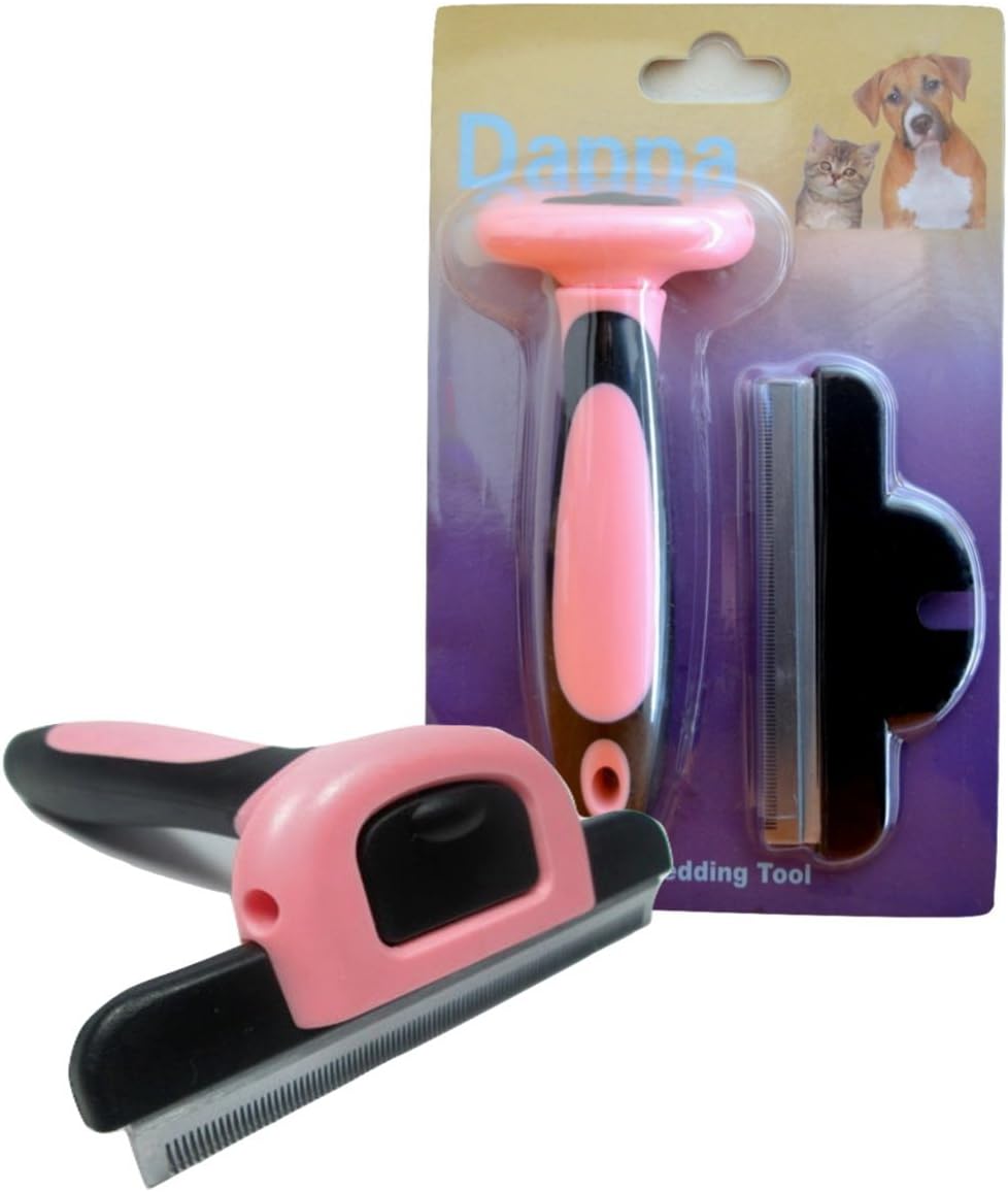 DAPPA® Grooming and Deshedding Rake Comb For Large Dogs And Horses PINK