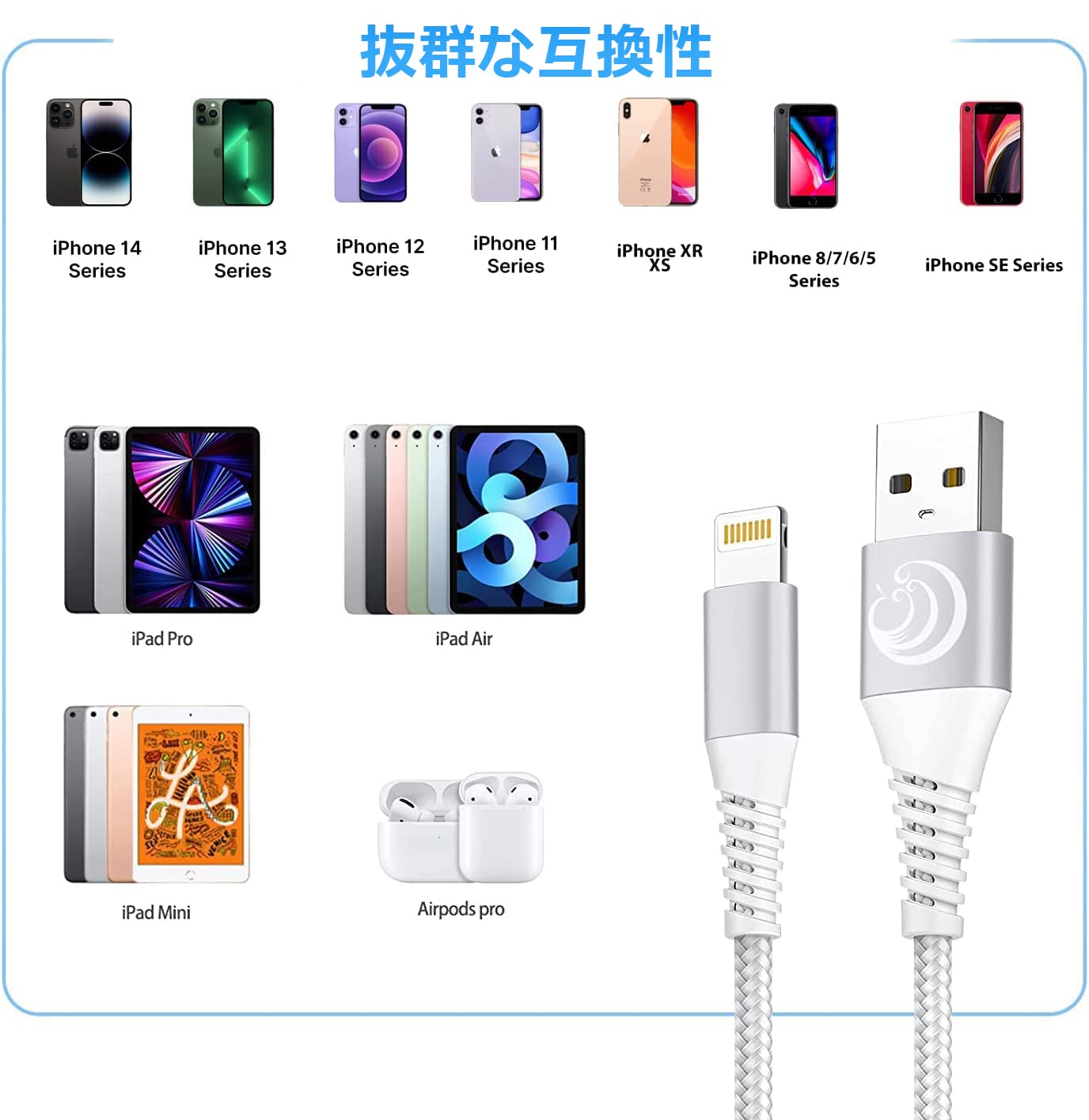 Amazon.co.jp: iPhone 充電ケーブル 3m Aioneus ライトニングケーブル