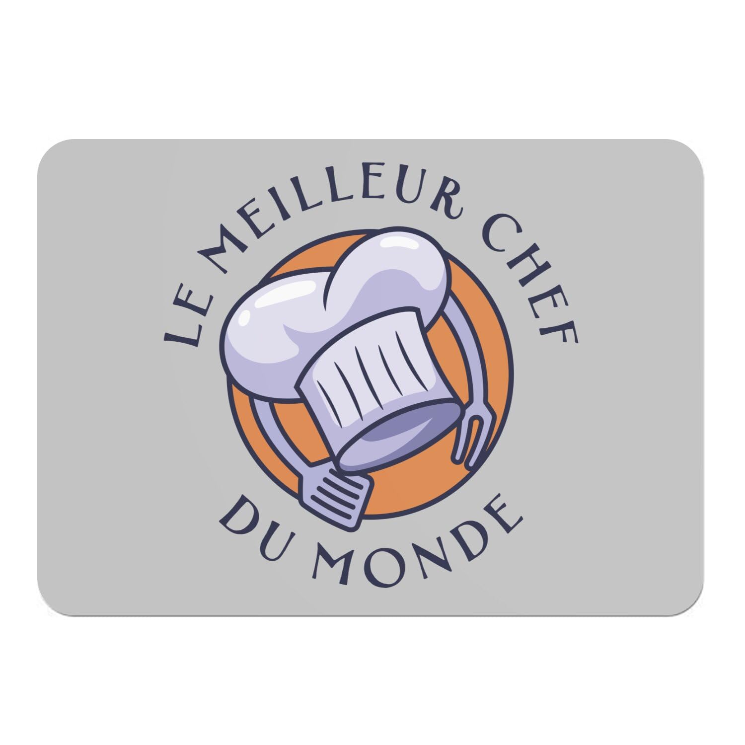 Napperons gris Le Meilleur Chef Cuisinier du Monde lot de 4