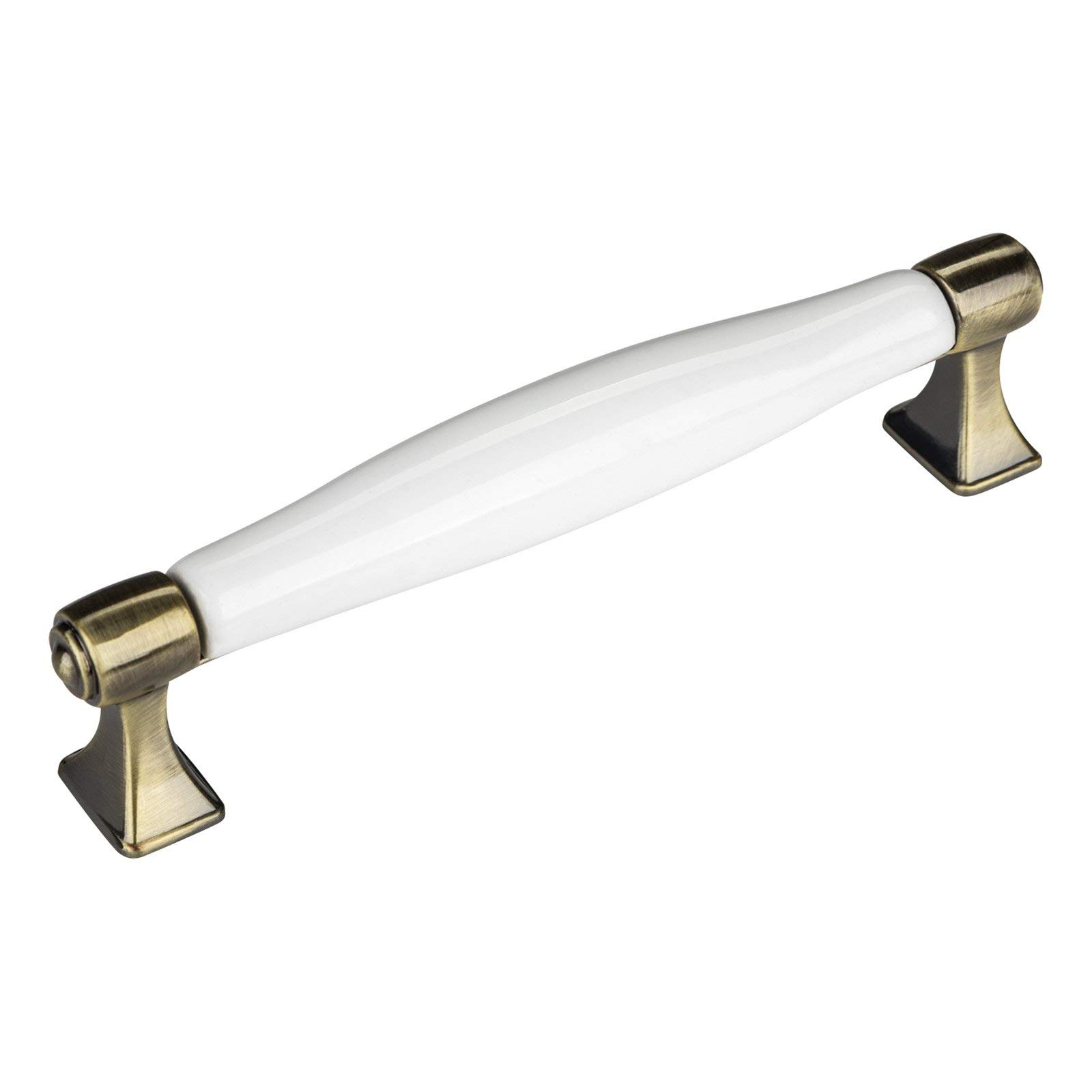 SOTECH SET da 128 mm 10 x Maniglie d'Epoca MARIE per Cucina Finitura Ottone | Antico Distanza Fori