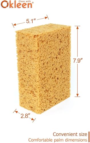 Miniatura 4 de Esponja de lavado de autos. Fabricado en Europa. Paquete de 2. 7.9 x 5.1 x 2.8 pulgadas. Esponja grande para automóvil, camión, motocicleta, lavado