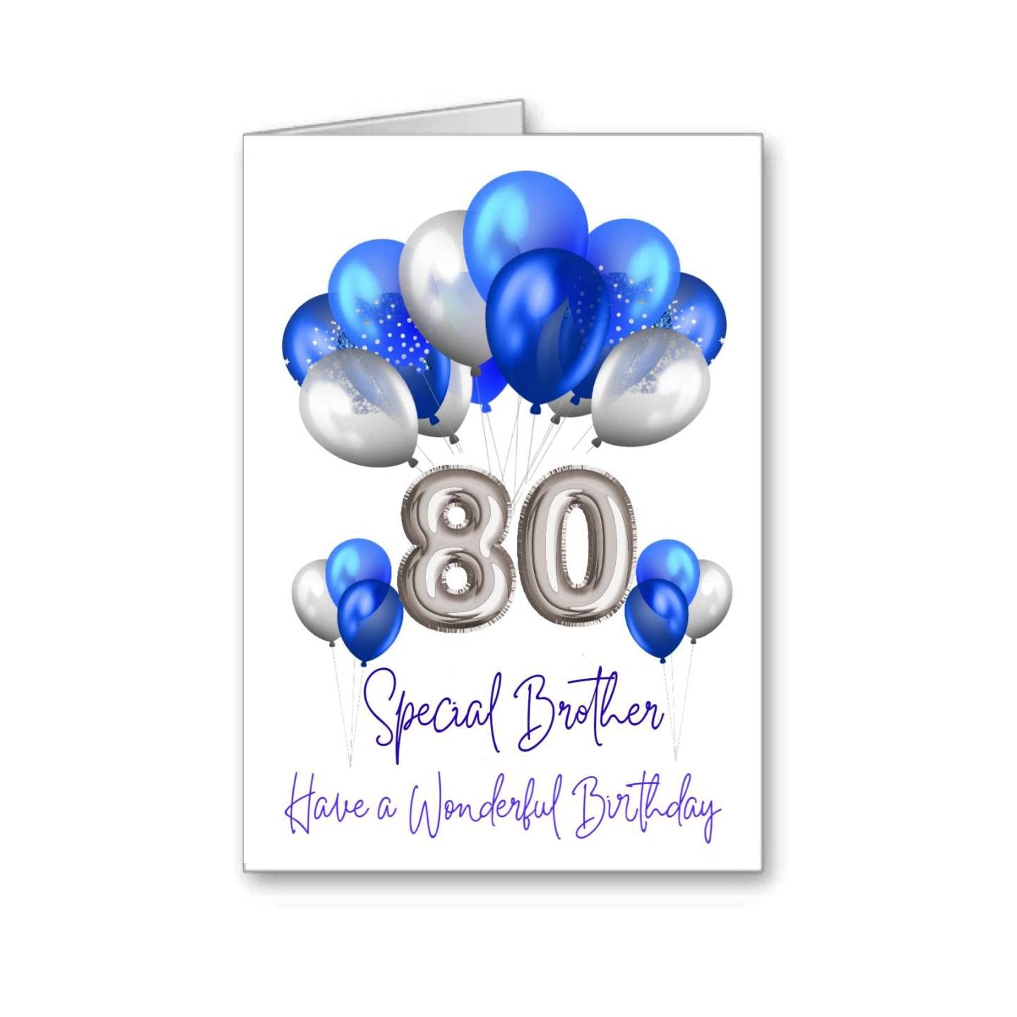 Uncle Happy 80th Birthday Card 80 Age (envelope Included - View #8