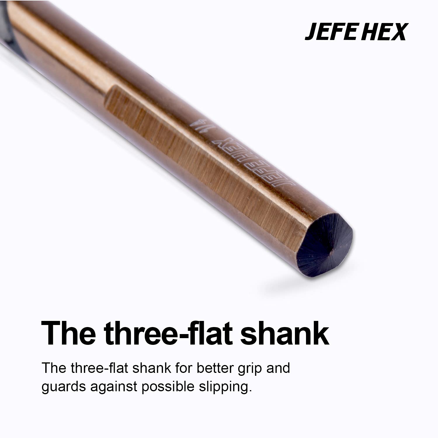 JEFE HEX Juego de brocas HSS Jobber, vástago plano 3, 3/16 pulgadas, 1/4 pulgadas. Ideal para acero/cobre/aluminio/aleaciones de zinc/madera/plástico/hogar y uso general (paquete de 5)