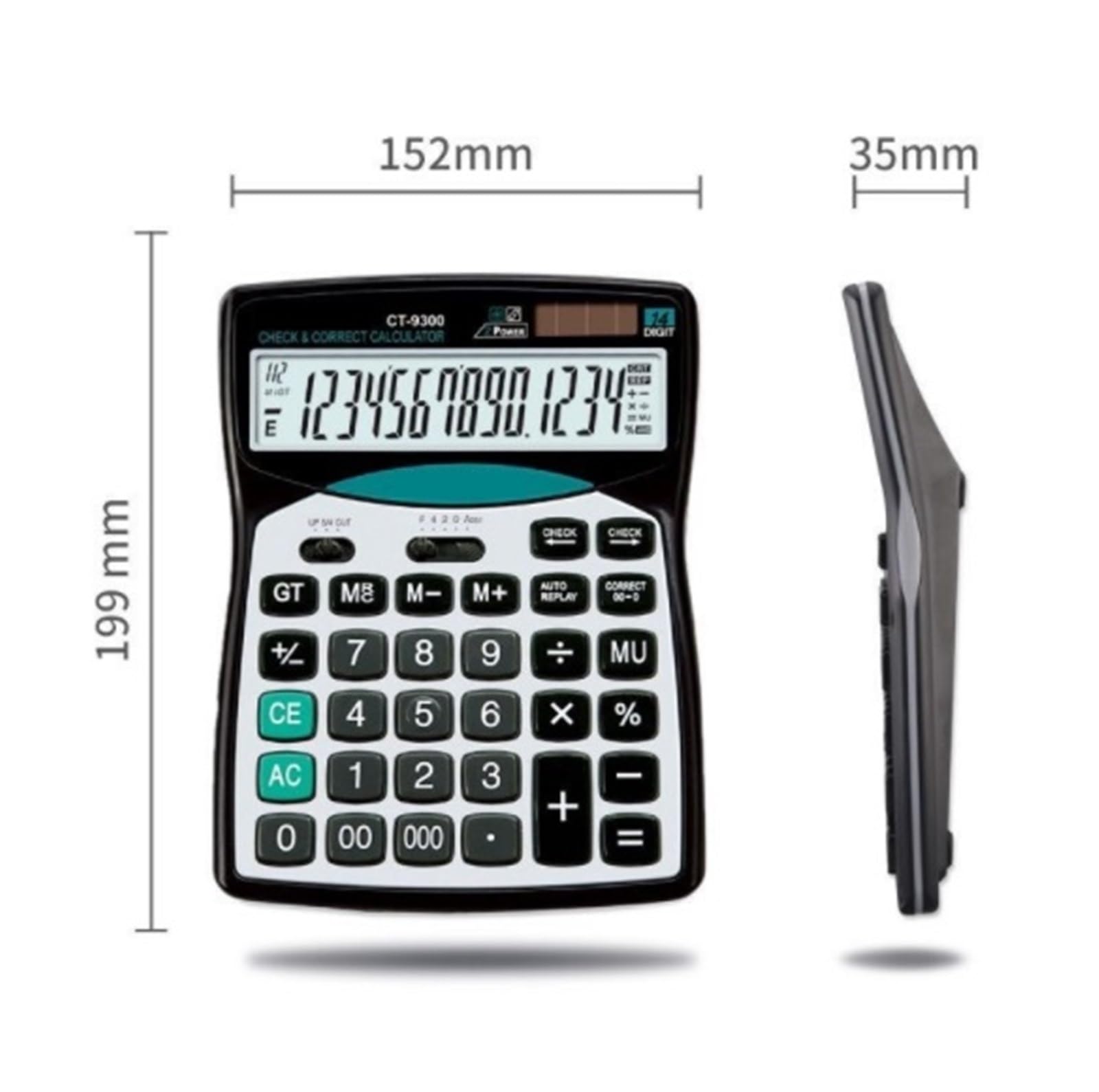 Calculadora Calculadora Solar con Pantalla De 14 Dígitos, Ideal For Uso En Oficinas Y Aulas Escritorio Oficina