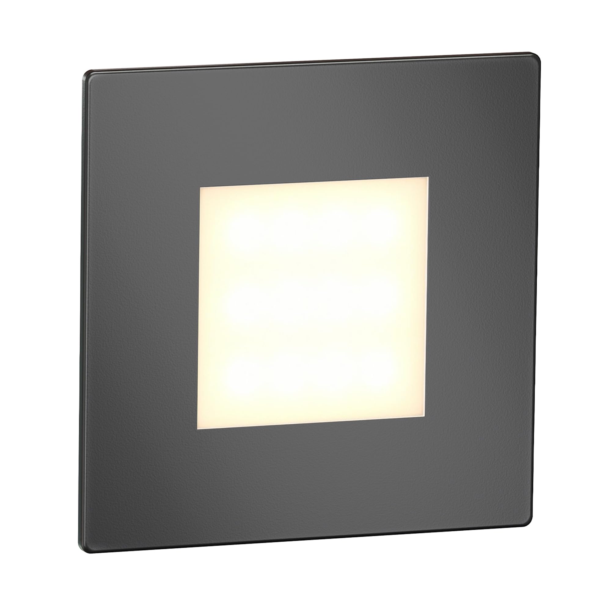 ledscom.de LED Staircase Light/recessed wall Light FEX for Indoors and Outdoors Angular, Anthracite, 85 x 85mm, Warm White