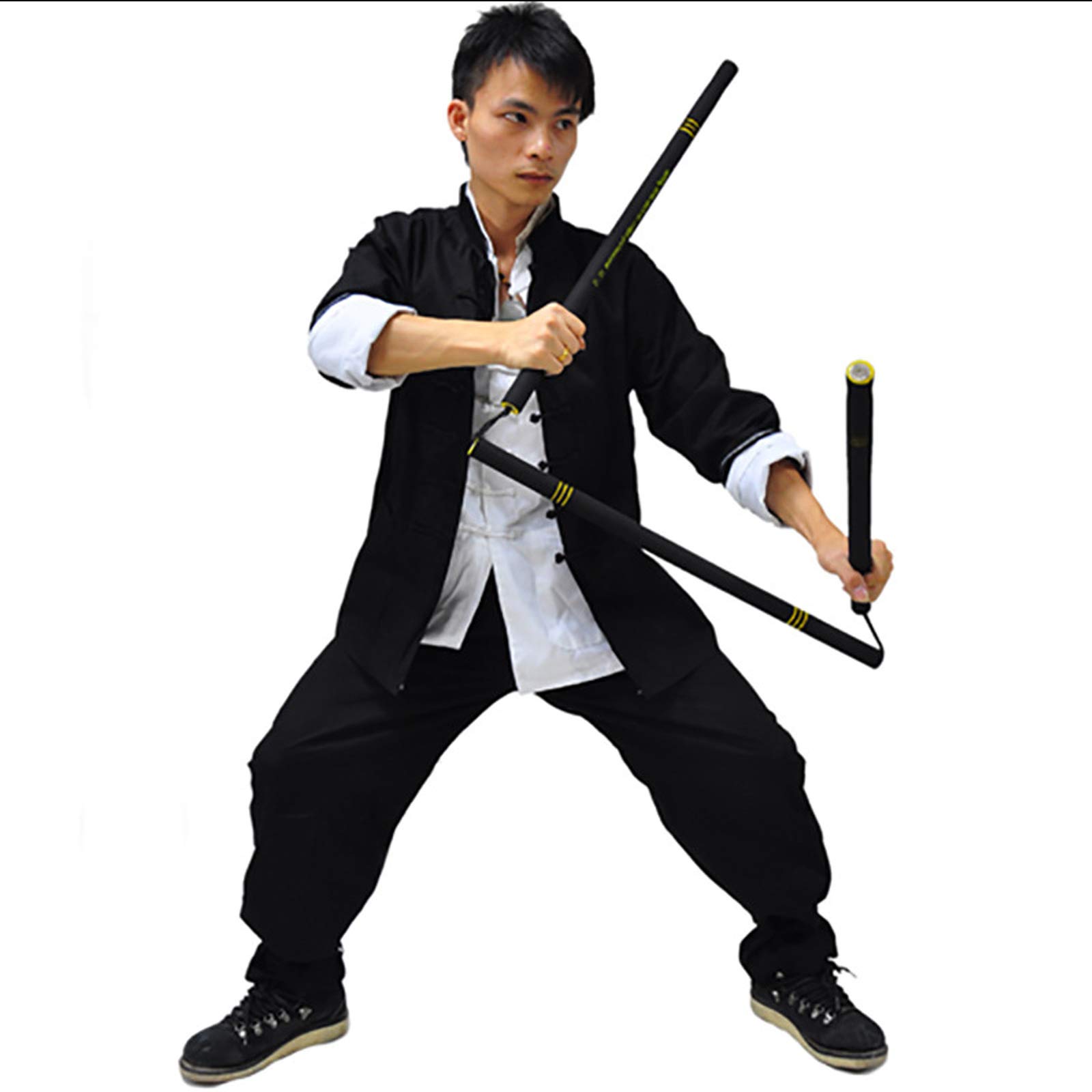 Abbigliamento per Arti Marziali, Set di Uniformi Kung Fu Classico Cinese Tang, Abbigliamento Tradizionale per Tai Chi, Abiti per Arti Marziali per Bambini Adulti, Nero