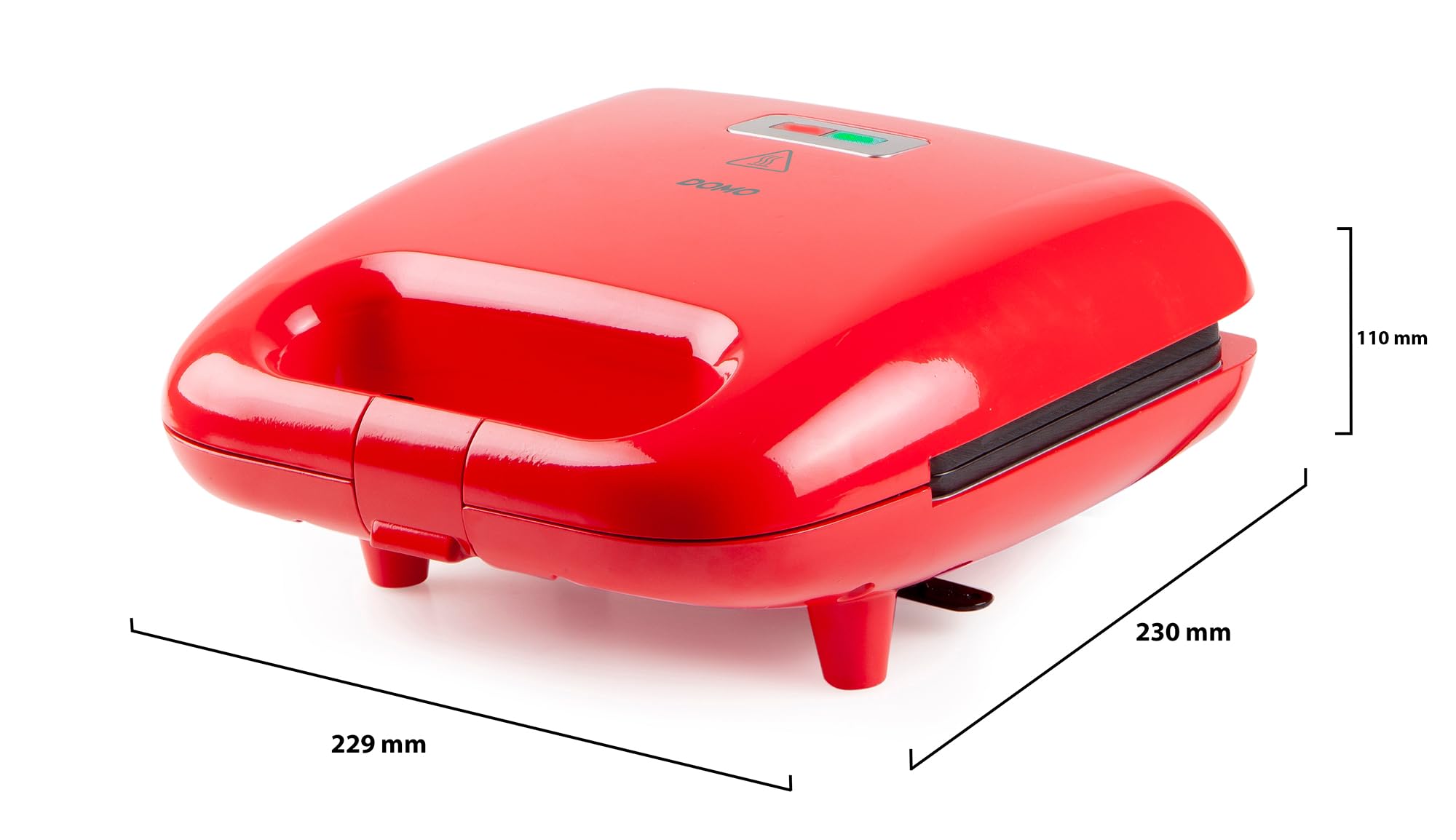 Domo DO9242W 5 en 1 Snack Party Maker Plastoc/Metal, 750 W, Rojo