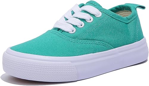 OPOEE Boys and Girls Low Top Sports Shoes Lace up Canvas Children's Shoes Comfor