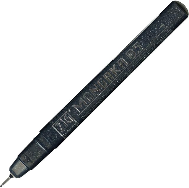 Kuretake ZIG Cartoonist, Mangaka 05, No.10, Black (CNM-05-010)