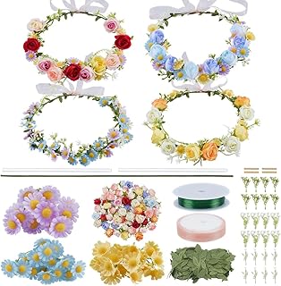 20 Adorable Pink Crafts for Kids That'll Spark Their Creativity (You Won't Believe #10!) 379 FREEBLOSS 4 Set Make Your Own Flower Crown Crafting Kit DIY Flower Crown...