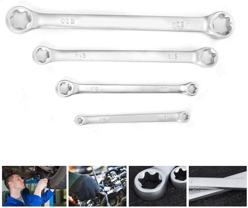 Senyar for e wrench set box end - e8-e24 hex wrenches spanner double car repair tool sets e10torx wrench set