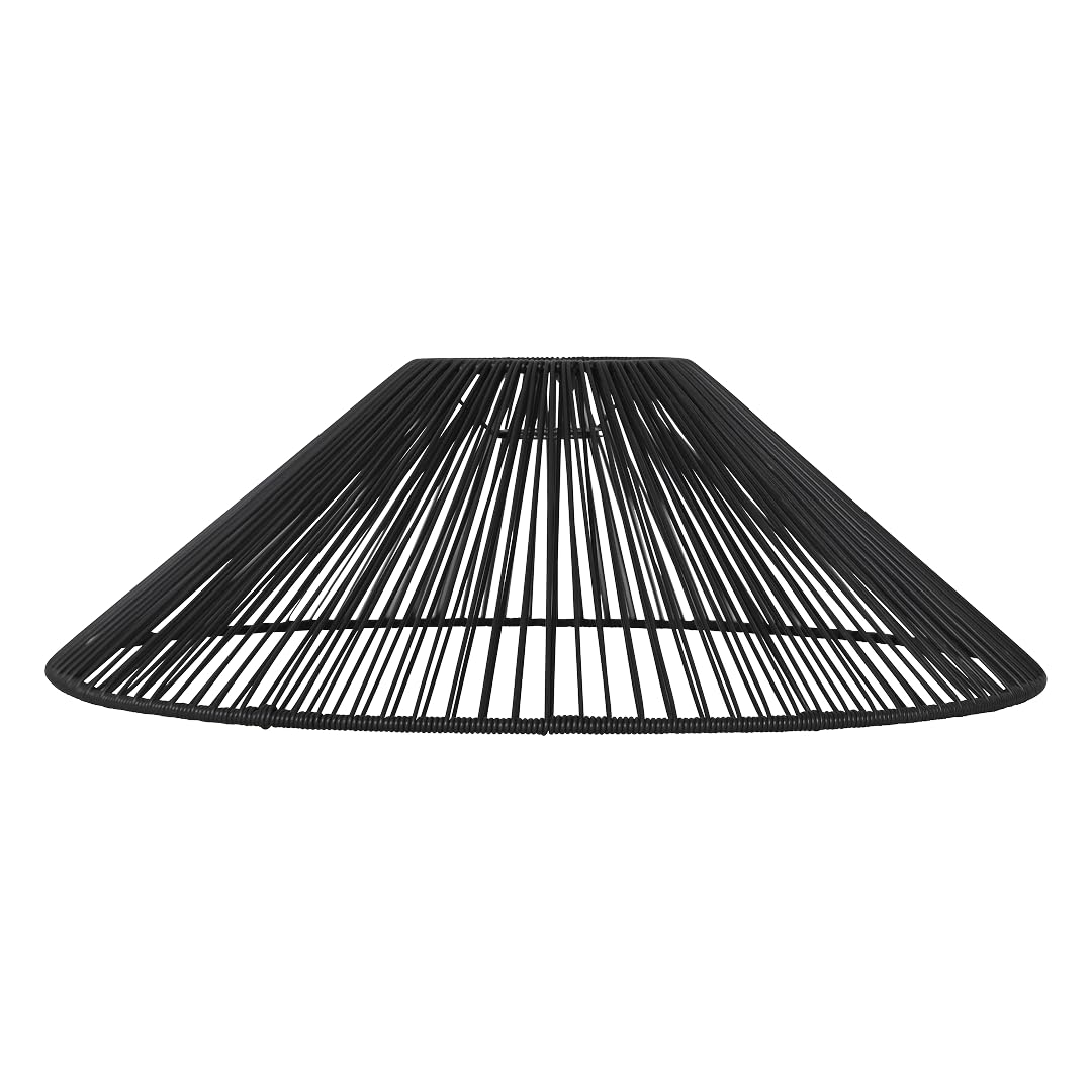 Star Trading Rattan Lampenschirm Outdoor E27 Schwarz – 58 cm