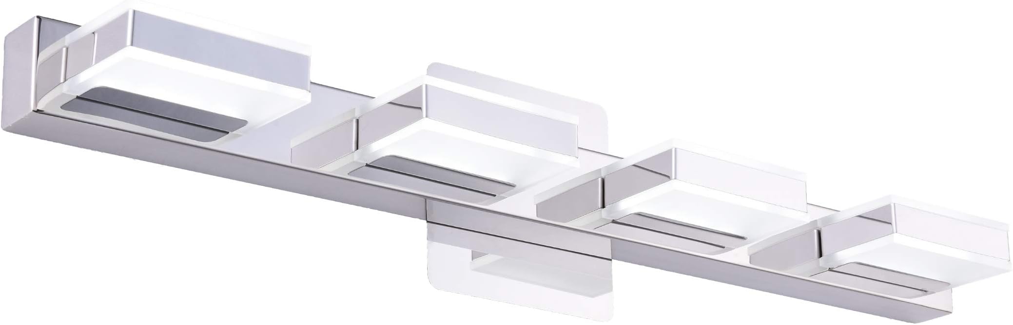 mirrea 24in Modern LED Vanity Light in 4 Lights Stainless Steel and Acrylic 21w Cold White 5000K