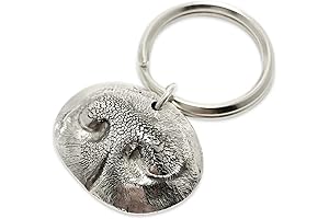 Heart-Shaped Custom Nose Print Keyring: Cherish Your Pet's Unique Mark