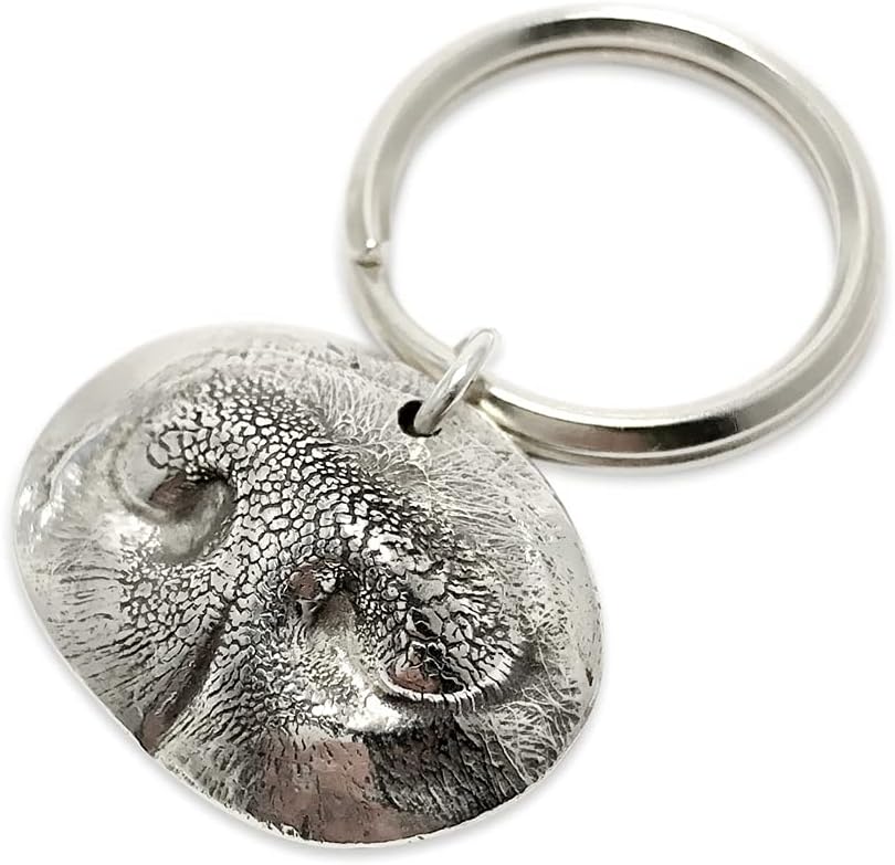Custom Silver Pet Nose Keyring