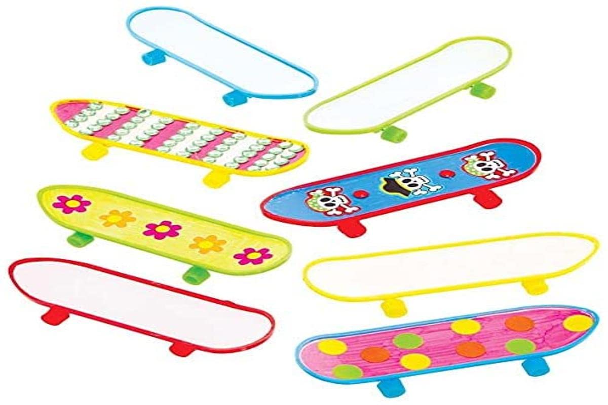 Baker Ross FE338 Design Your Own Mini Skateboards - Pack of 8,