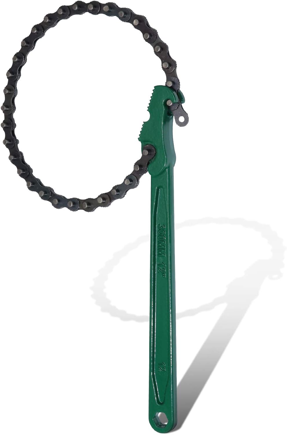 12 Inch Heavy-Duty Ratcheting Chain Wrench Reversible Oil Filter Tool Pipe Fittings Tools Fit Max 6 Inch Diameter
