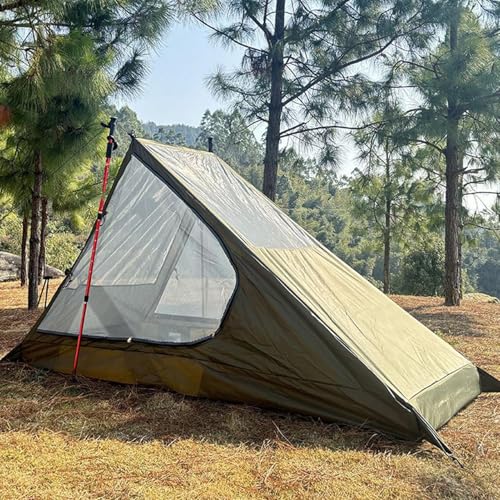 Tienda de 1 plaza para senderismo que evita mosquitos e instalación lenta en camping 2