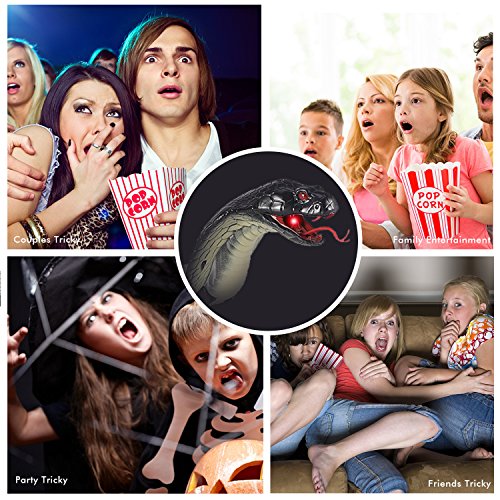 Greatstar Remote Control Snake Toy for Kids 17.5 Inch RC Rechargeable Realistic Cobra Snake King Naja Pranks Toy for Christmas Hallowene Gift (Black)