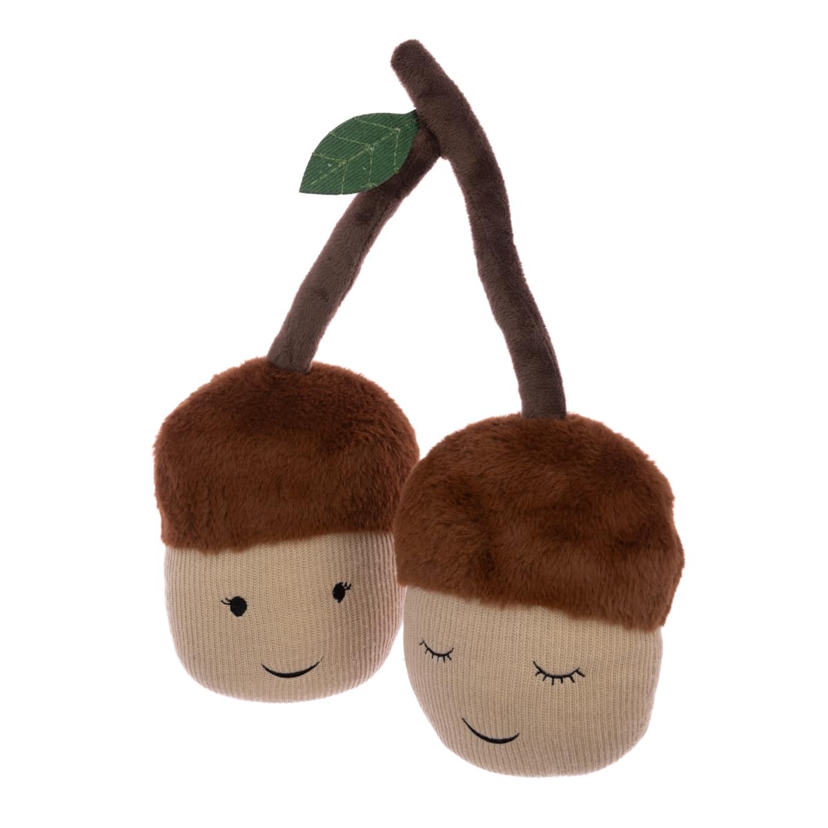 Couple de glands marron : une douce décoration de Noël en famille