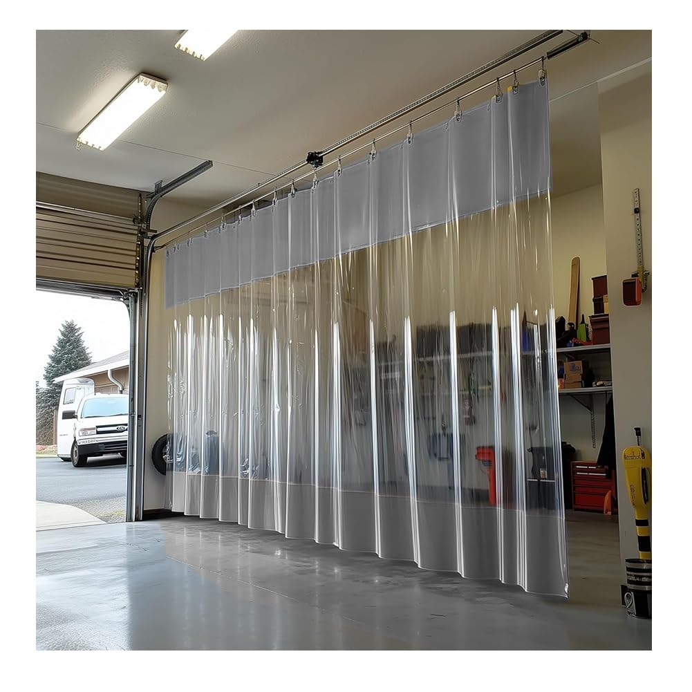 Rideaux de séparation de garage anti-poussière en vinyle industriel