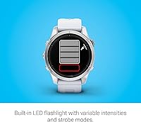 Vista 5 de Garmin epix Pro (Gen 2), 42mm, High Performance Smartwatch, Advanced Training Technology, Built-in Flashlight, Whitestone Silver with Whitestone Band