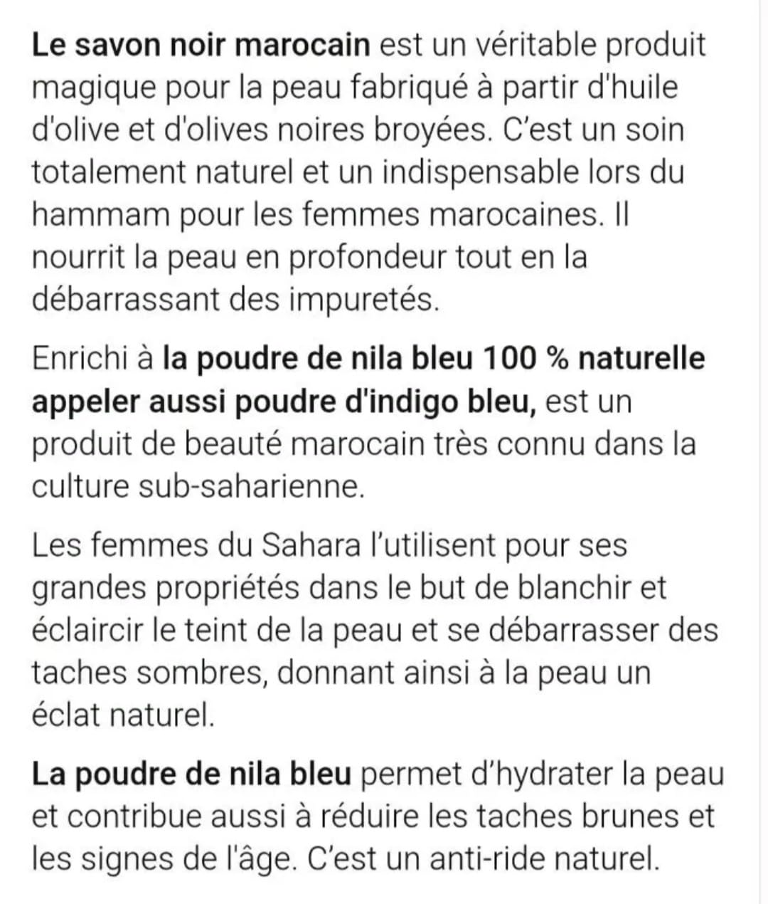 Savon Noir Gommage à la Poudre de Nila Bleu Éxfoliant, Visage et Corps, Hamam, Maroc, 200g