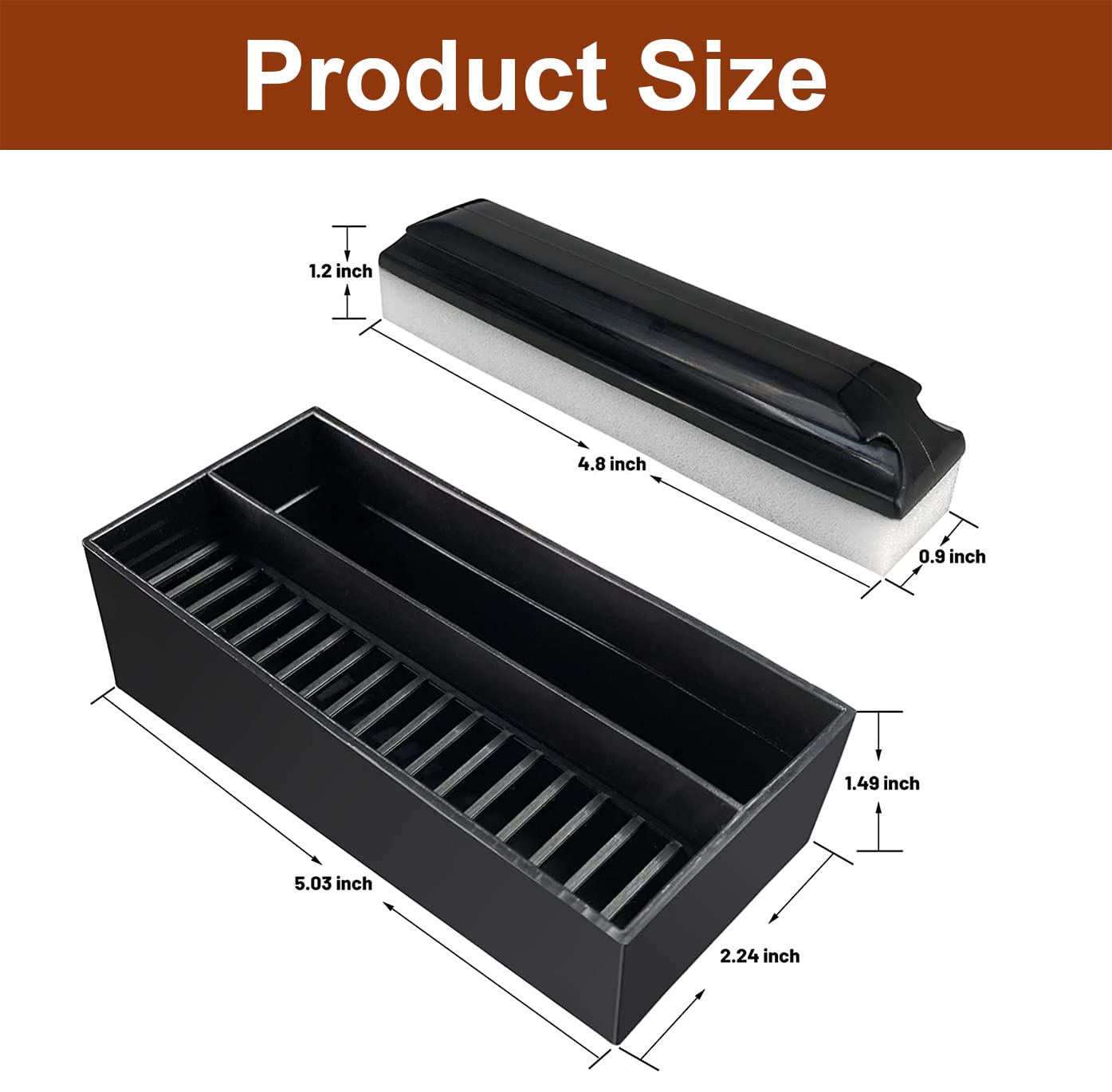 Ensemble d'outils de nettoyage et de support de barbe – 1 barre de nettoyage de barbe de taille originale et 1 support de barre de nettoyage de barbe
