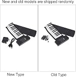 Portable Rollup Piano, 61 Keys, Soft Flexible Foldable Electronic Keyboard, with External Power Adapter, for Children and Beginners