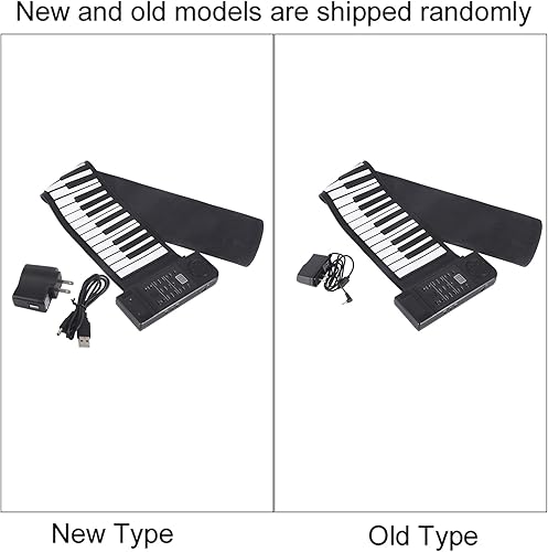 Miniatura 9 de Piano enrollable portátil de 61 teclas, silicona suave, flexible, electrónico, digital, teclado de música, piano, apto para piano principiante,