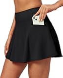 Swim Skirts for Women Tummy Control Swim Skorts for Woman High Waisted Bathing Suit Bottoms with Boxer Liner & Pockets