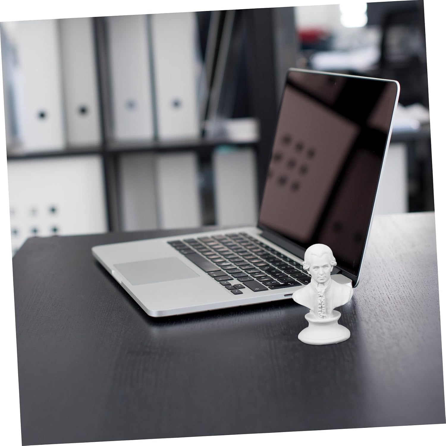 ULTECHNOVO Mini Musician Bust Resin Sculptures 4 Piece White Desktop Decor