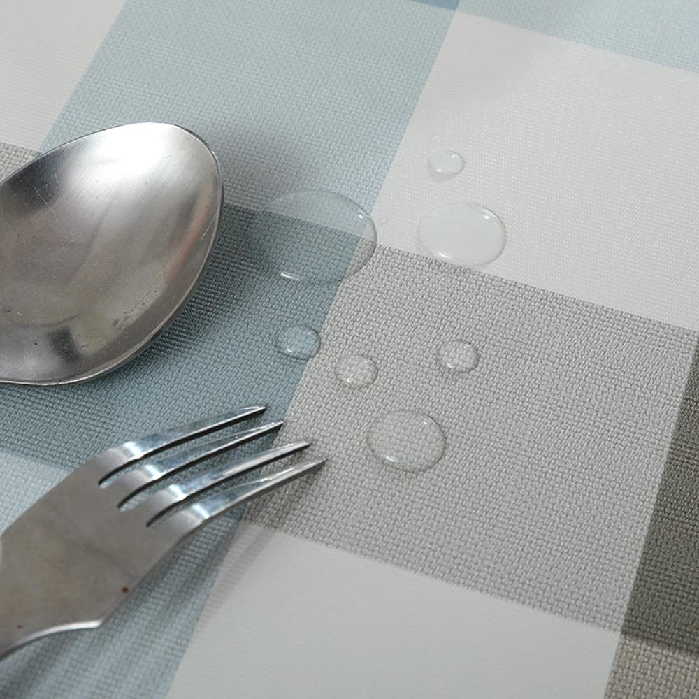 Manteles Mesa Antimanchas Impermeable Anti Escaldaduras para de Hogar Picnic del Hotel Tienda de Café Azul 100 × 100cm