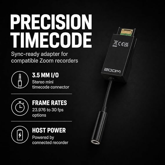 Zoom F3 2-Channel 32-Bit Float Recorder Bundle with TCA-1 Timecode Kit