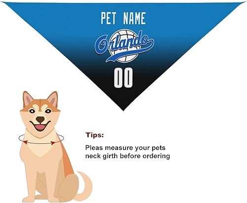 Miniatura 56 de Bandana personalizada para perro de baloncesto para perro, bufanda para mascotas, color del equipo con nombre y número de nombre, regalos