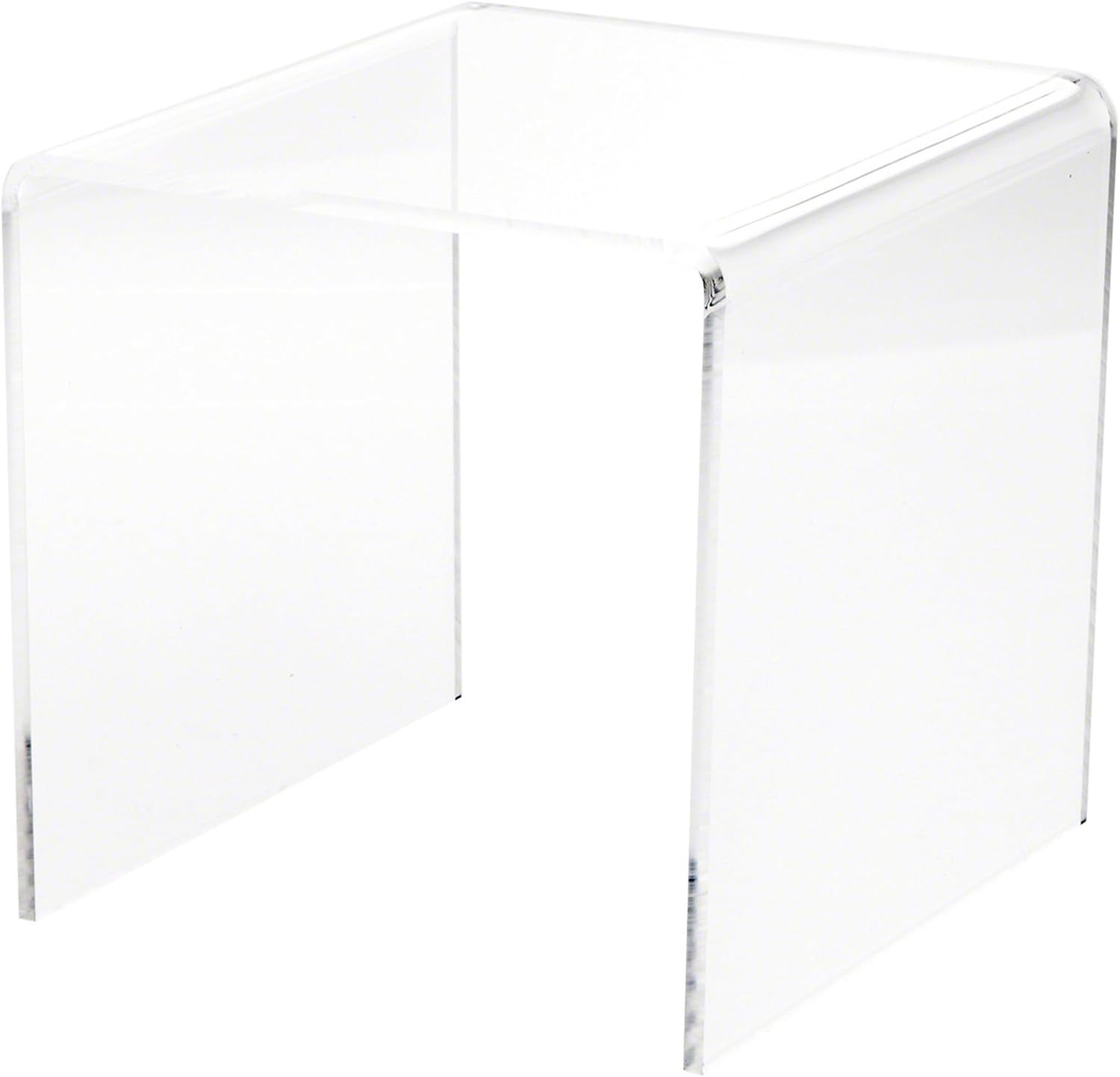 Plymor Clear Acrylic Square Display Riser, 7" H x 7" W x 7" D (1/4" Thick)