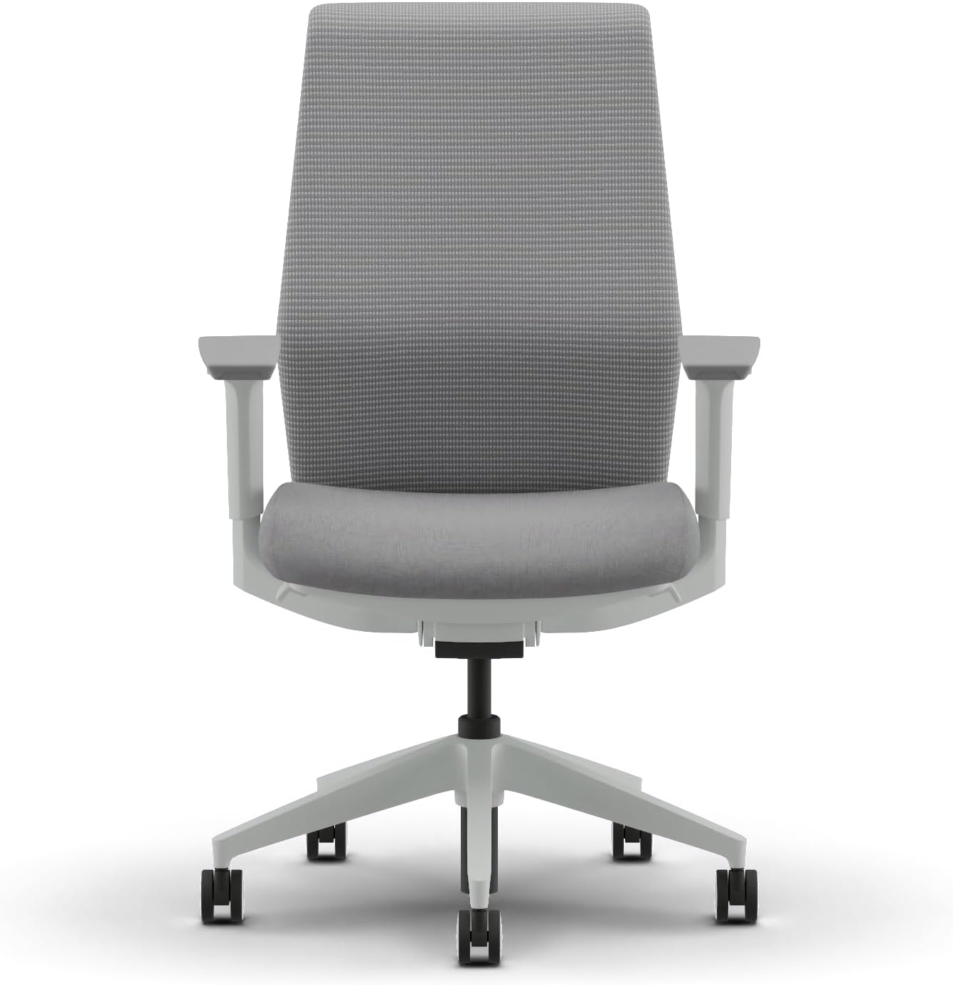 HON Cipher Mesh Back Task Chair, Height-Adjustable Arms, Titanium, Aspen Fabric, Mesh Office Chair with Lumbar Support, Salt Accent, Salt Frame