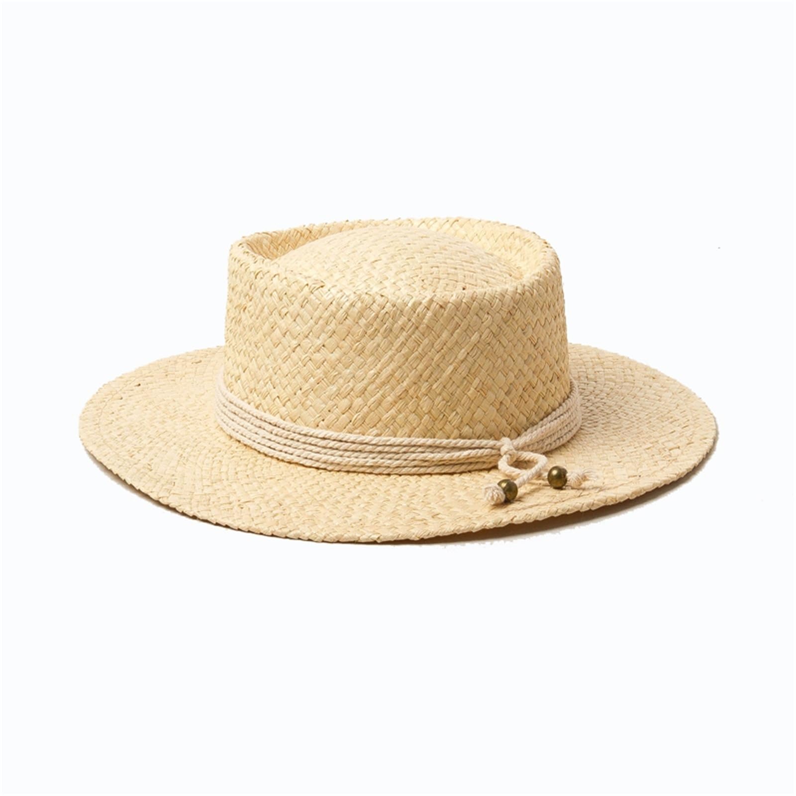 Generico Cappello da Sole a Tesa Larga per Bambini - Erba Lafite Intrecciata a Mano per Protezione UV e attività all'aperto