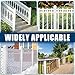 Suzile 4 Pcs 4 x 4 Post Sleeve Outdoor Vinyl Post Cover Column Wraps for Porch Weatherproof Mailbox Post Cover Post Protector for Mailboxes Porches Deck Fences Patios, 4 x 4 x 48 Inch (White)